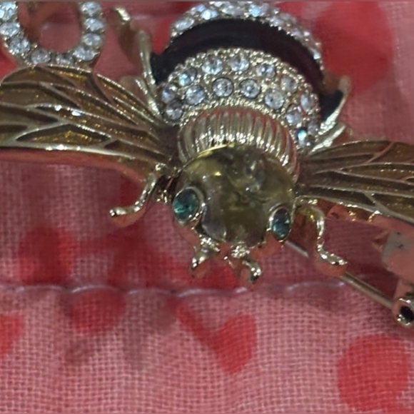 Vintage Napier Bee Brooch – Crystal & Enamel Statement Pin 🐝 - Picture 2 of 5